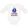 thumbnail image 3 of Inktastic Captain Adorable, Sailing Boat, Sailor, Sailing Boys Long Sleeve Baby Bodysuit, 3 of 5
