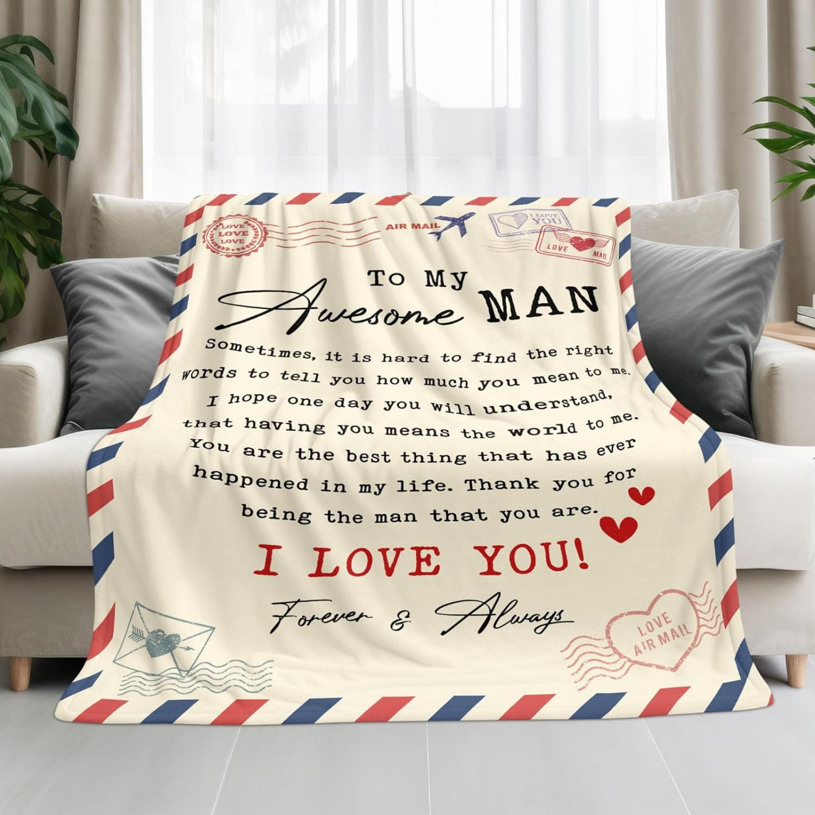 50x60in Anniversary Wedding Gifts for Women - I Love You More Soft Fleece Throw Blanket - Birthday Gifts for Girlfriend Boyfriend Him Her, Wife Husband Gift Ideas, Couple Blanket