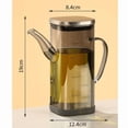 thumbnail image 1 of Botella de aceite cuadrada de vidrio de 750 ml - Dispensador de aceite de gran capacidad for cocinar y usar en la cocina, 1 of 2