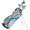 GolfGirl FWS3 Ladies Teal Complete All Graphite Petitie Right Hand Golf Clubs Set With Stand Bag