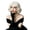Blonde2-10inch, variant on Creamily 12" Blonde Bob Wig with Bangs Dark Root - Short Straight Synthetic Wigs for Women Heat Resistant