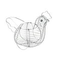 thumbnail image 1 of Matsuzay Soporte de huevo con forma de pollo de hierro portátil galvanizado lindo almacenamiento decorativo restaurante huevos contenedor Cocina y Comedor, 1 of 6