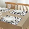 thumbnail image 3 of Pioneer Flower Floral Print Pattern Summer Placemats Table Placemats Set Of 4-Linen Kitchen Washable Placemats Table Mats 12x18 Inch Non-Slip Heat Resistant, 3 of 6
