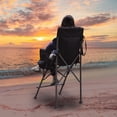 thumbnail image 3 of Redcamp Director Chairs Tall Folding Portable High Back Foldable Camping Chairs with Functional Side Pocket, Black, 3 of 15