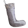 thumbnail image 5 of Homey Cozy  Floral Velvet Embroidered Christmas Stocking Red, 5 of 5