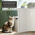 thumbnail image 6 of 2 ft. Short Bamboo Wave Screen in White with Portable Desktop Design, 6 of 7