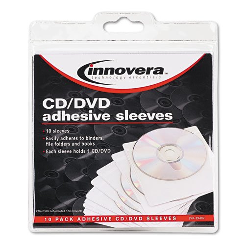 Innovera Products - Innovera - Self-Adhesive CD/DVD Sleeves, 10/Pack