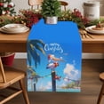 thumbnail image 5 of Christmas Table Runner Pelican Crab Table Runners Palm Trees Beach Blue Sky Cotton Linen Dresser Scarf Kitchen Dining Table Decor for Christmas Holiday Party Decor 13x72 Inch, 5 of 9