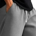 thumbnail image 3 of Zylanna Men' Big and Talls Sport Shorts, Elastic Waist with Pockets Breathable Stretch Activewear Shorts for Running Dark Gray, 3 of 4