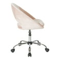 thumbnail image 2 of Milo Height Adjustable Home Office Chair in Micro-Fiber Blush Pink Velvet, 2 of 6