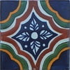 4.2x4.2 Campania Talavera Mexican Tile, Set of 9 pcs