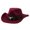 Wine, variant on Straw Cowboy Hat Mens - Western Cowboy Style Hat Jazz Bowler Hat Cow Head Decoration Ethnic Style Hat,Brown,M