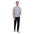thumbnail image 6 of Hanes Men's ComfortSoft Jersey Short Sleeve Crew Tee and Pants Sleep Set, 2-Piece, Sizes S-2XL, 6 of 7