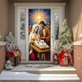 thumbnail image 4 of HCBY Merry Christmas Door Cover Decorations Xmas Background Banner Xmas Door Hanging Covers for Front Porch Farmhouse Home Indoor Outdoor Decoration(5), 4 of 6