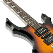 Glarry 37 inch Electronic Guitar Bundle with Amplifier for Beginner, Brown