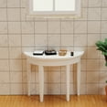 thumbnail image 5 of CIMAXIC Modèle de Bureau 3 Pcs Mini Demi-Rond Bureau d'Entrée Modèle Mini Maison Simulation Mobilier Bureau,3.46"X2.56"X1.18 Pouces, 5 of 5