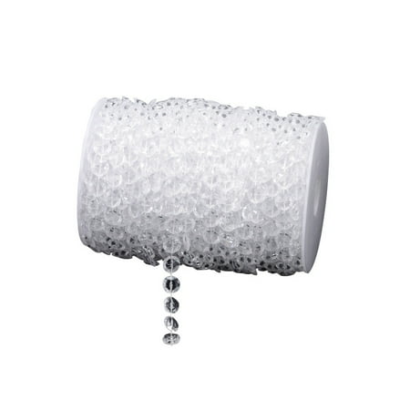

ABIDE Clear Acrylic Crystal Chandelier Bead Chain Garland Gems Bead Strands Hanging Diamond Chain for Curtain Wedding Home Party Lamps Decorations 30 M/ 98 FT