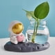 thumbnail image 4 of Gwong Decoración hogareña Adorno de astronauta de cristal tridimensional multifuncional de jarrón tridimensional con maceta transparente de flores hidróponas para escritorio Gwong 21084764, 4 of 6