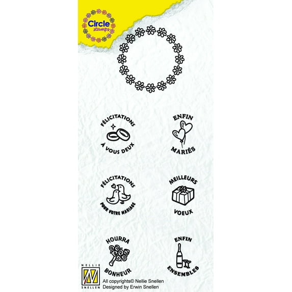 Circle Clear Stamp French Text - Marriage