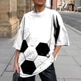 thumbnail image 2 of Blusa informal de manga corta con estampado geométrico de manga corta para mujer Fridja  gope2804, 2 of 6