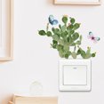 thumbnail image 3 of Jinsinto 1pc Plant Print Switch Outlet Wall Sticker Removable DIY Wall Art Decor Decal, 3 of 5
