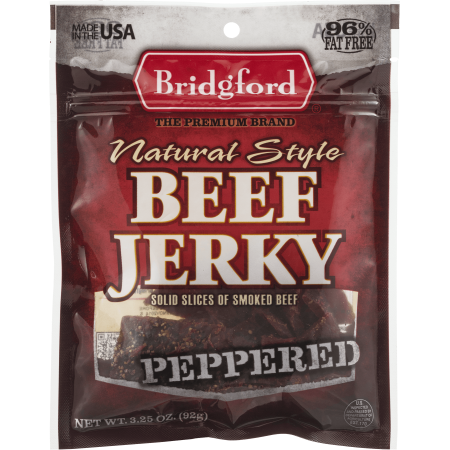 Bridgford Natural Style Beef Jerky Peppered