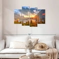 thumbnail image 2 of Elephant Stock Montana Saint Mary Lake Wall Art - Horizontal Multi Panel Canvas - Living Room Wall Decor - Nature Multi Panel - Blue And Orange Decor - 43" x 27", 2 of 8