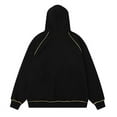 thumbnail image 3 of MHFRRA Sudadera con Capucha Extragrande con Bordado de Colores En contraste de Estilo Retro y Diseño de Pespuntes para Ropa Deportiva Informal de Otoño E Invierno Negro, 3 of 4