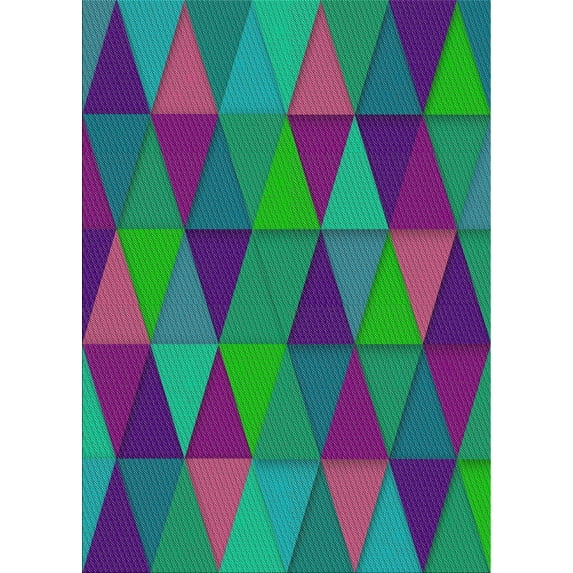 Ahgly Company Machine Washable Indoor Rectangle Transitional Bright Grape Purple Area Rugs, 6' x 9'