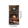 thumbnail image 3 of Zhourta Christmas Door Cover Decoration Fireplace Xmas Hanging Banner Background for Home Front Door Holiday Christmas Decoration 35 X 71 Inch, 3 of 6