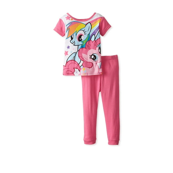 My Little Pony Pyjama en Coton pour Filles Pinkie Pie et Rainbow Dash (2T)