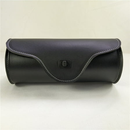 Worgeous Motorcycle Side Bag with Straps for Tools and Gadgets Made of PU Leather Black Fits Various