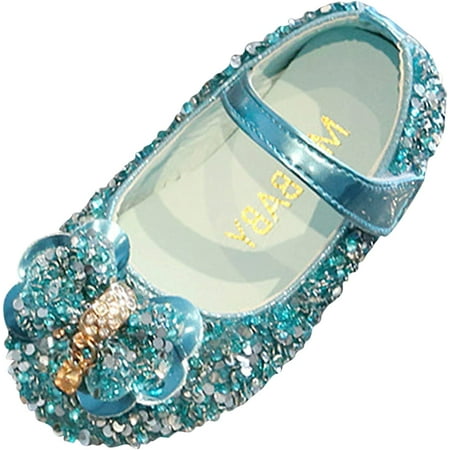 

Children Shoes Glitter Band Diamond Flat Bottom Princess Shoes Dance Bow Princess Shoes Soft Bottom School Shoes