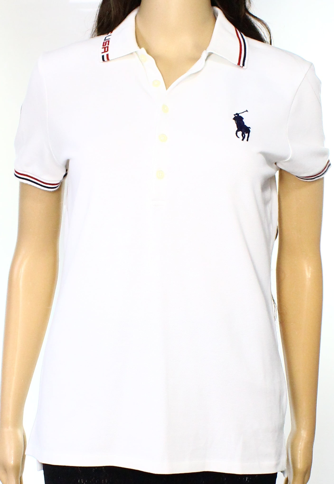 Polo Ralph Lauren - Polo Ralph Lauren NEW White Women's Size Small S Skinny Polo Shirt - Walmart 
