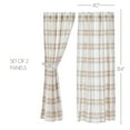 thumbnail image 3 of VHC Brands Plaid Curtain Panel, Wheat, 84x40, Set of 2, 3 of 6