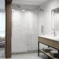 thumbnail image 2 of VIGO Elan 68 to 72 in. W x 76 in. H Frameless Sliding Shower Door with VMotion in Stainless Steel with Clear Glass, 2 of 13