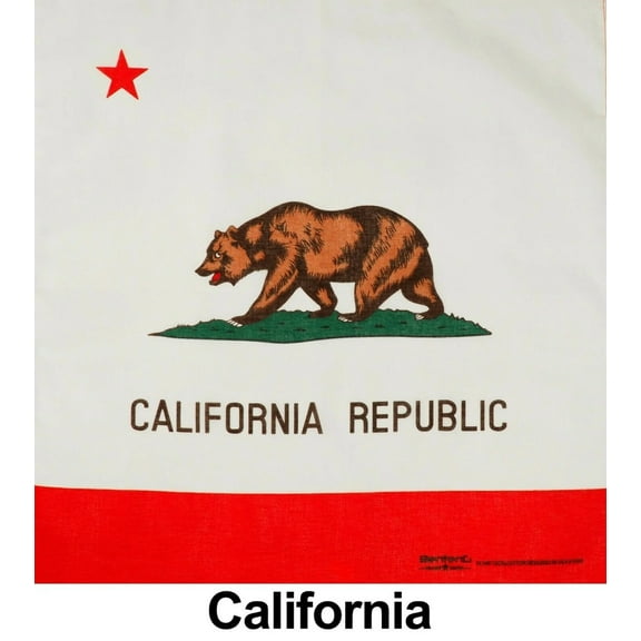 California Print Designs Cotton Bandana (22 inches x 22 inches)