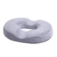thumbnail image 1 of Memory Foam Donut Pillow Tailbone Cushion Hemorrhoid Support Grey, 1 of 5