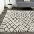 thumbnail image 6 of JONATHAN Y LONDON SHAG 3 x 5 Area Rug, Algaida Moroccan Diamond - Beige/Dark Gray, SHG104A-3, 6 of 9
