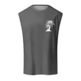 thumbnail image 1 of Summer Fashion Men's Vest Coconut Tree Small Pattern Shoulder Design Minimalist Style Casual Sleeveless Top, 1 of 6