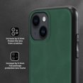 thumbnail image 6 of Nalacover Case for iPhone 14,Slim Luxury Premium PU Leather Non-Slip Grip Shockproof Bumper Anti-Scratch [ with Tempered Glass Screen Protector ] Cases For iPhone 14, Darkgreen, 6 of 8