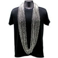 thumbnail image 2 of 60" 12mm Cut Metallic Silver Mardi Gras Beads - Dozen (12 Necklaces), 2 of 2