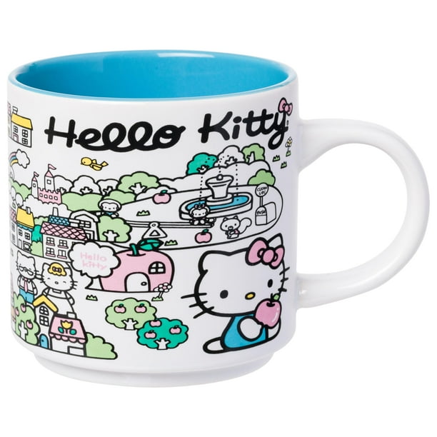 Taza plateada Buffalo Hello Kitty Destination Neighborhood 390 ml