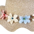 thumbnail image 4 of Children Summer Hat Straw Fake Flower Beach Hat Sun Protection Hat Beach Cap, 4 of 10
