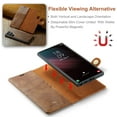 thumbnail image 2 of Allytech Wallet Case for Samsung Galaxy S23 Ultra with 3 Card Slots & Cash Pocket, 2 in 1 Detachable Strong Magnetic Case, Retro PU Leather Shockproof Magnetic Clasp Slim Protective Shell - Brown, 2 of 8
