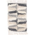 thumbnail image 1 of Unique Loom Hygge Shag Geometric Plush & Cozy Rug 2' 2 x 3' Rectangle Gray/Ivory, 1 of 2