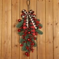 thumbnail image 6 of Set of 3 Pre-Lit Mini Christmas Wreaths,Red Berries Bow Christmas Decoration, 6 of 7
