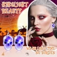 thumbnail image 2 of Halloween Earrings LED Glowing Skeleton Pumpkin Light Up Drop Dangle Earrings for Women Glow in the Dark Accessories, 2 of 4
