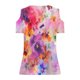 thumbnail image 4 of Blusas de Manga Corta para las Mujeres Sexy Frío Hombro Suéter Cuello en V Top Sólido, Blusas para las Mujeres Casual, 4 of 5