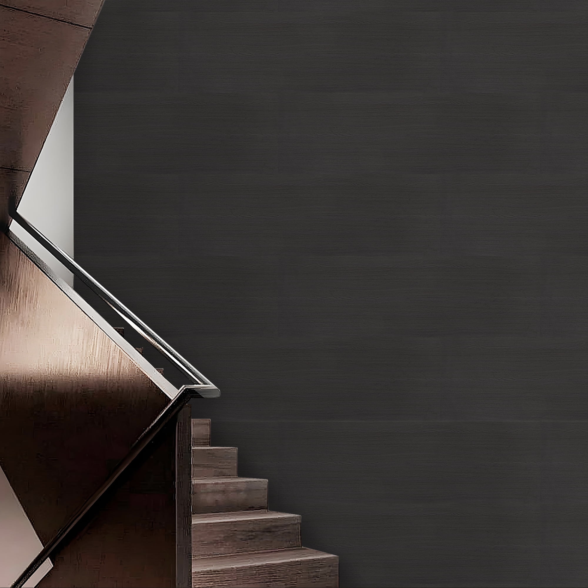 UMIGGEE 17.7-in x 393-in Black Wood Peel and Stick Wallpaper Wood Grain Contact Paper Removable Self-Adhesive Wall Paper Film for Furniture Decoration